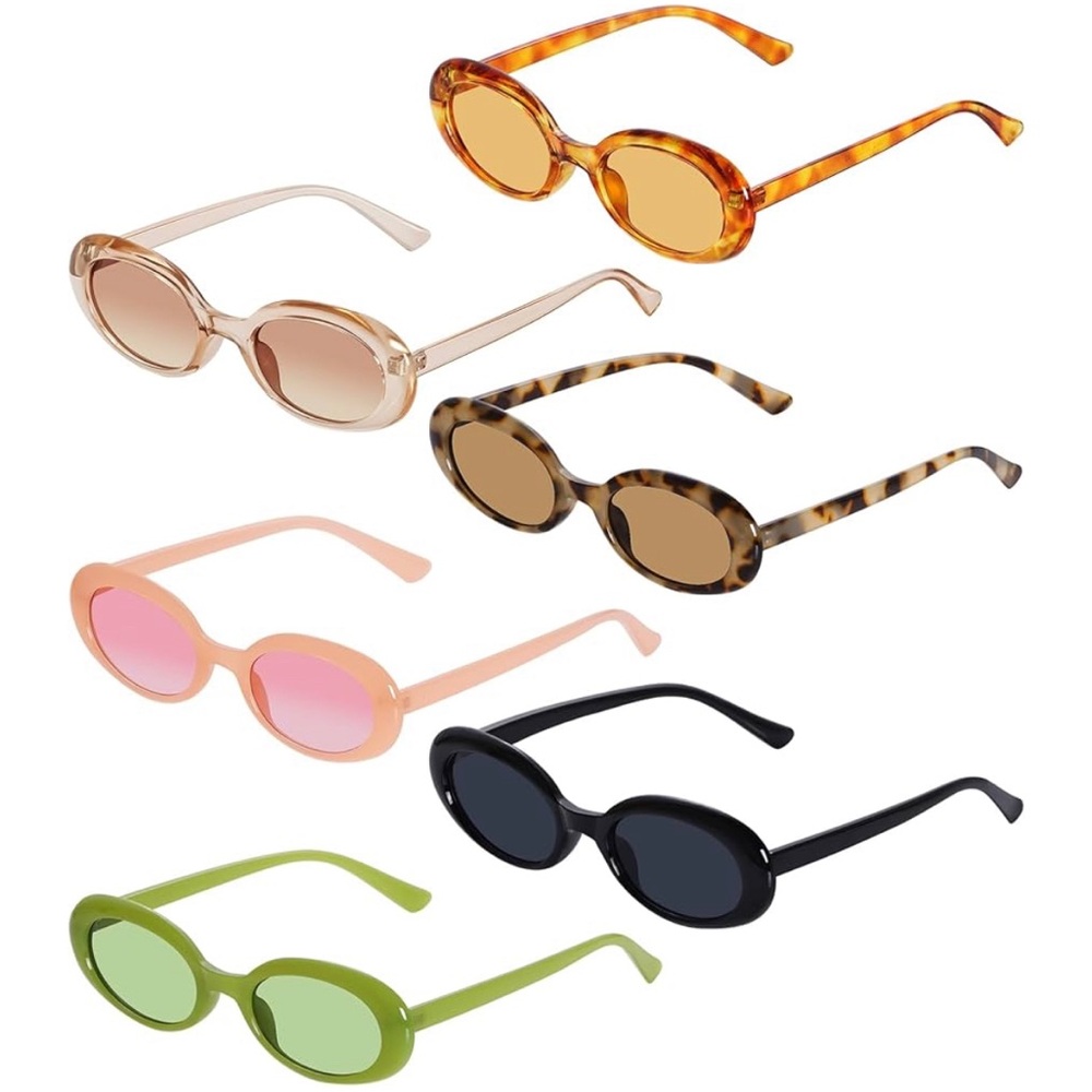 6 Retro Oval Sunglasses for Women